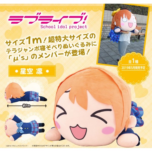Love Live Sunshine Rin Hoshizora Sonic Hyper Jumbo Nesoberi Big Plush Doll  Japan