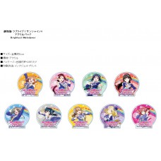 "Love Live! Sunshine!! The School Idol Movie Over the Rainbow" Acrylic Badge Brightest Melody Ver. 9pack box