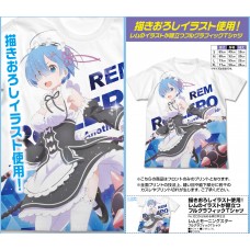 Re:ZERO -Starting Life in Another World- Rem and a Morning Star Full Graphic T-shirt /WHITE